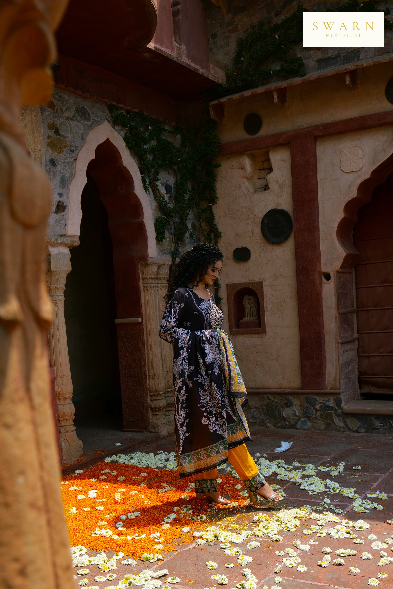 Soft Cotton Digital Printed Kurta with Mul Mul Dupatta & Hand Embroidery – 3 piece