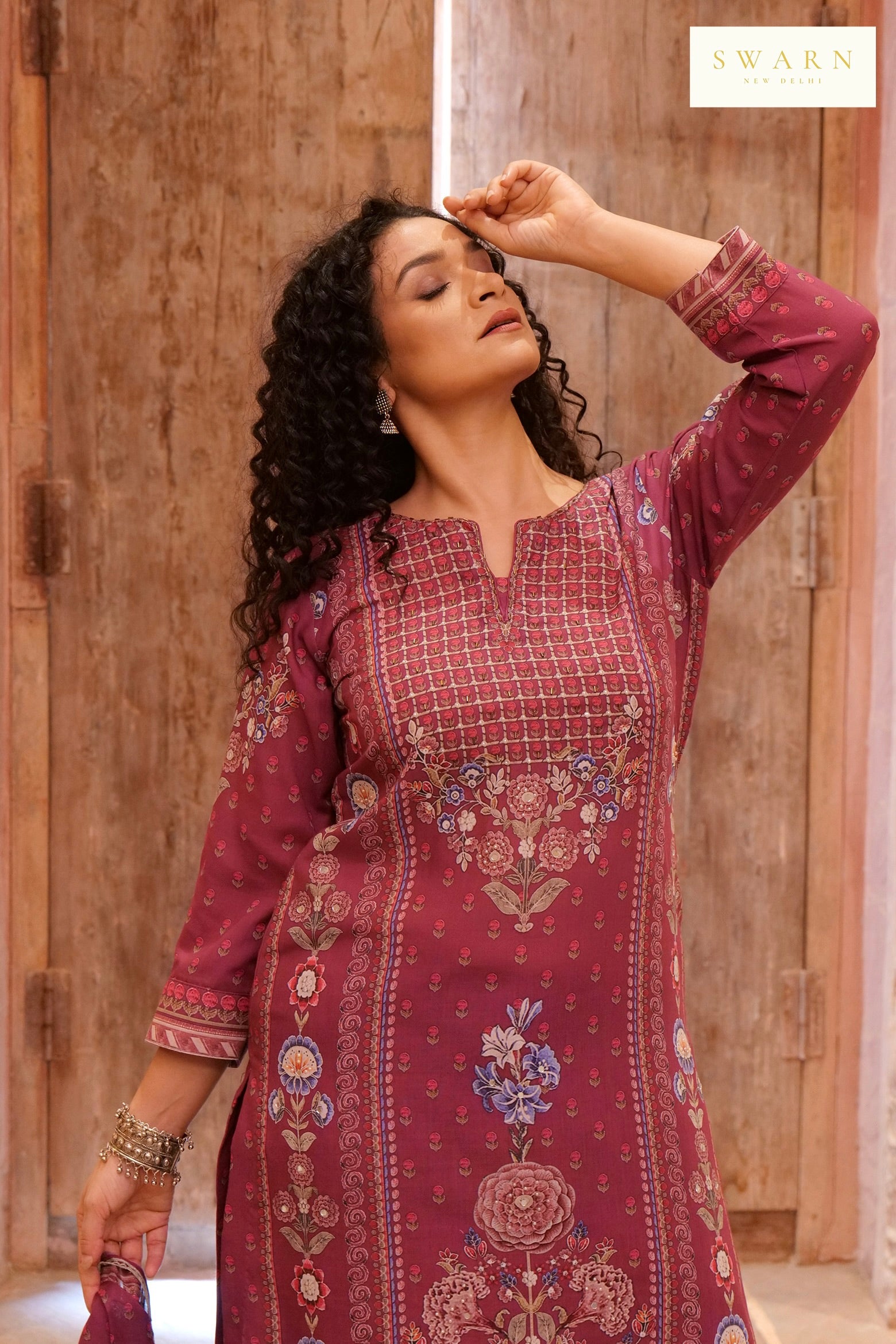 Soft Cotton Digital Printed Kurta with Mul Mul Dupatta & Hand Embroidery – 3 piece