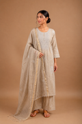 Khadi Cotton Chikankari Unstitched 2-Piece Suit Set