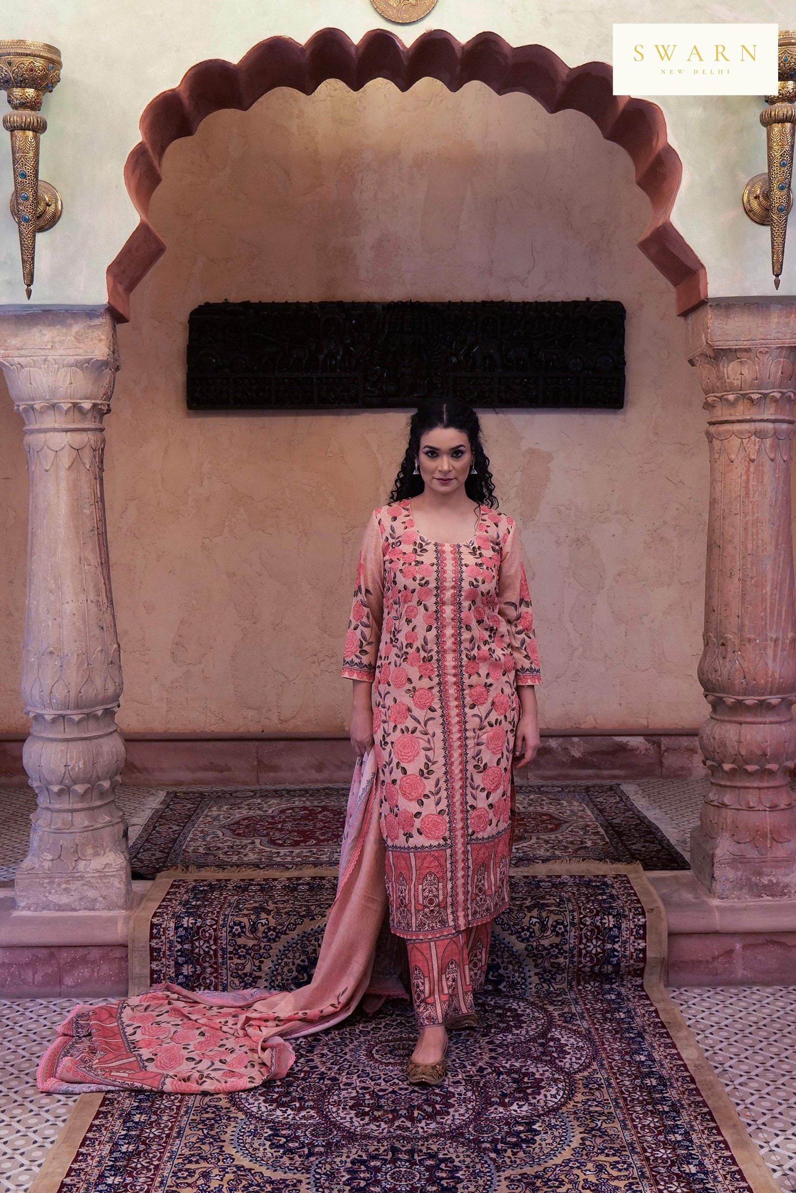 Soft Cotton Digital Printed Kurta with Mul Mul Dupatta & Hand Embroidery – 3 piece