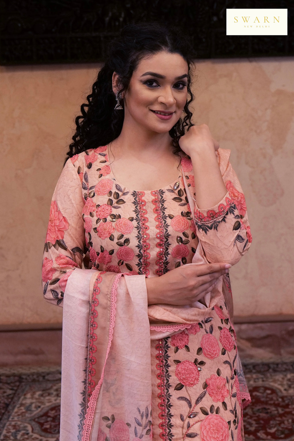 Soft Cotton Digital Printed Kurta with Mul Mul Dupatta & Hand Embroidery – 3 piece