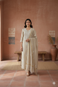 Khadi Cotton Chikankari Kurta Dupatta Set – 3 piece