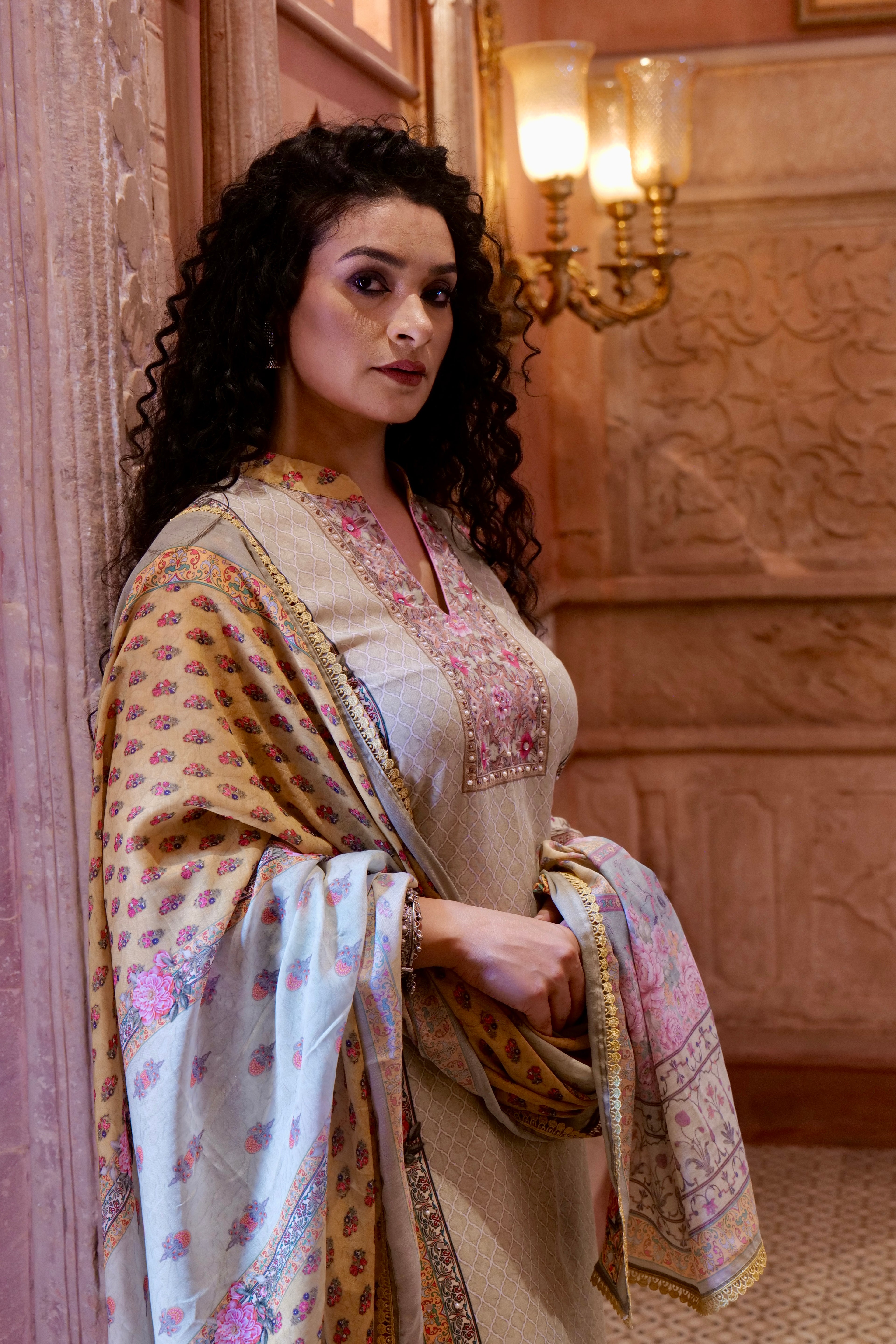 Soft Cotton Digital Printed Kurta with Mul Mul Dupatta & Hand Embroidery – 3 piece