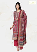 Cotton Muslin Hand Embroidered Kurta Dupatta Set with Muslin Dupatta – 3 piece